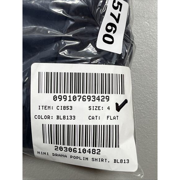 J Crew Elena Mini Shirt Dress in Cotton Poplin Size 4 Navy Blue Smocked Waist - Picture 10 of 10